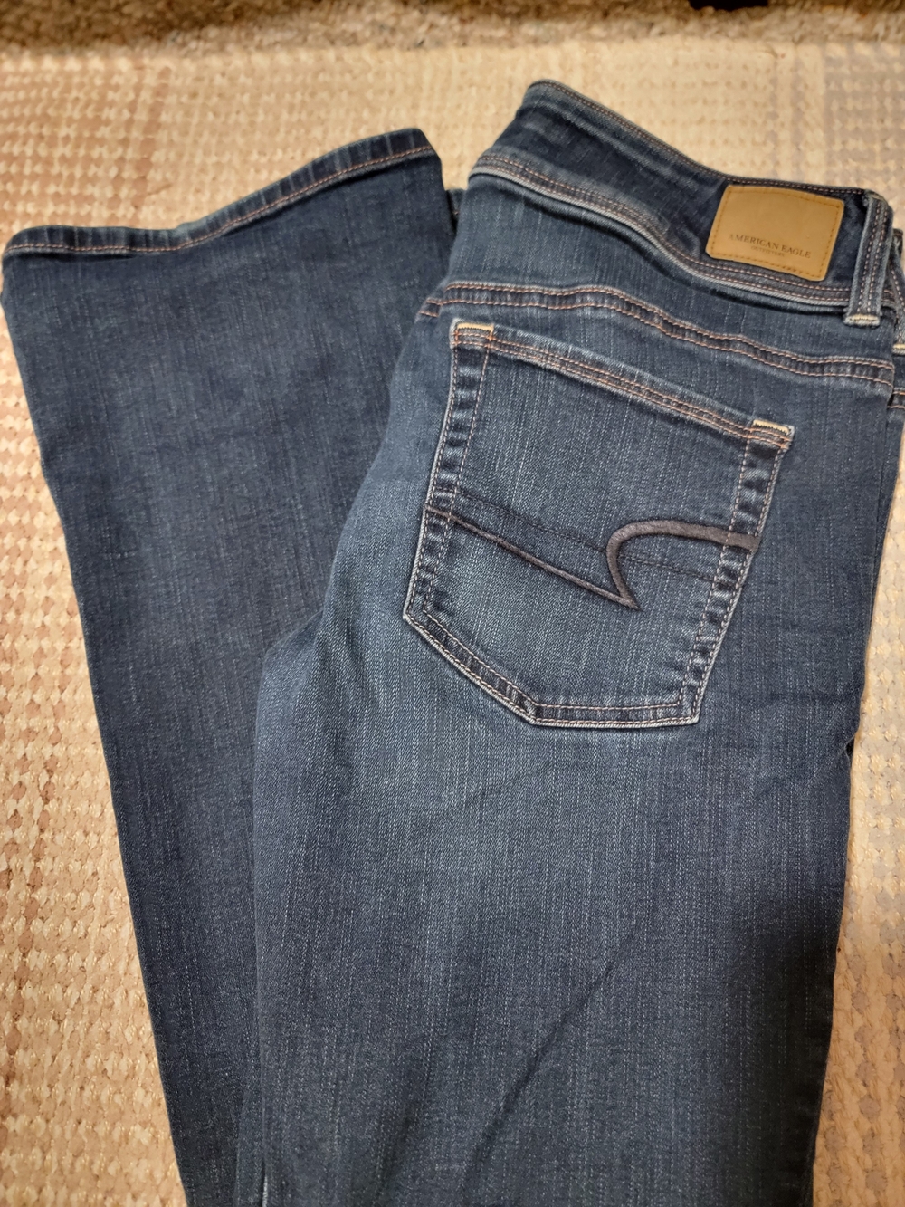 American Eagle Outfitters Dark Indigo Women's Kick Boot Cut Super Stretch Jeans